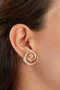 Heliophilia Silver Pendientes de Metal Dorados con Recubrimiento de Laca